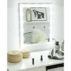 Beliani LED Bathroom Mirror ODENAS 50 cm 60 cm White