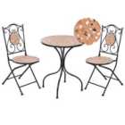 Beliani Bistro Set Folding Adrano Metal Black