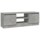 Vidaxl Tv Cabinet With Door Concrete Grey 102X30X36 Cm