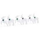 vidaXL LED Reindeers Ornaments 6 pcs Silver