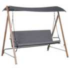 Beliani Patio Swing Bonagia Metal Grey