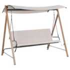 Beliani Patio Swing Bonagia Metal Beige