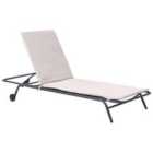 Beliani Sun Lounger Volterra Metal Beige