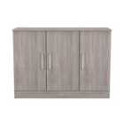 Welcome Furniture Ltd Worcester 3 Door Sideboard in Grey Oak - Ready Assembled