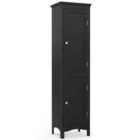 Costway Black Tall Narrow Bathroom Cabinet