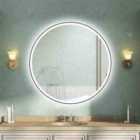 AICA 900mm Round LED Mirror 3-Colour Modes Memory Function Demister Pad
