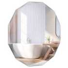 Costway Premium Silver Polished Frameless Wall Mount Mirror