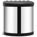 vidaXL Kitchen Built-in Dust Bin Stainless Steel 8 L