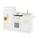 Costway White Toddler Wooden Toy Kitchen