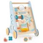 Costway Push And Pull Learning Activity Center With Wheels-blue