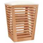 Bathroom Stool 40.5X40.5X56Cm Solid Wood Walnut