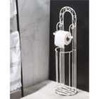 Beliani Toilet Roll and Brush Holder TEMUCO Metal White