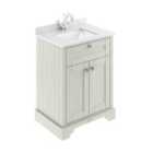 Old London Timeless Sand Floor Standing 2 Door Vanity Basin Unit With Square Basin & 1 Tap Hole Marble Top, 600Mm - Timeless Sand