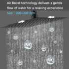 AICA Bathroom 38? Thermostatic Shower Mixer Set With 8'' Rainfall Showerhead & Handheld Shower Exposed Bar Mixer Shower System Matte Black