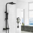 AICA Thermostatic Shower System With 8'' Rainfall Showerhead & Handheld Shower 38? Mixer Shower Matte Black