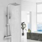 AICA Thermostatic Shower System With 8'' Rainfall Showerhead & Handheld Shower 38? Mixer Shower Chrome