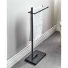 Beliani Towel Stand SELVA Metal Black