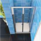 AICA Bathrooms 700x800mm Shower Enclosure Bifold Shower Door With Stone Tray