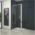 AICA Bathrooms 1000x900mm Shower Enclosure Pivot Shower Door With Side Panel