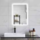 AICA Bathrooms 700x500mm Bathroom LED Illuminated Mirror With Demister Pad Anti-Fog[IP44 Rated] Backlit Wall Mounted,Touch Sensor Switch,Rectangular