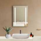 AICA Bathrooms 800x600mm Bathroom Mirror Dimmable LED With Anti-Fog[IP44 Rated] Illuminated Backlit Wall Mounted Vanity Mirror,Touch Sensor Switch,Rectangular