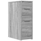 vidaXL Narrow Bathroom Cupboard with Wheels Grey Sonoma Engineered Wood