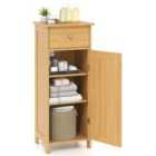 Costway Natural Freestanding Bathroom Storage Cabinet
