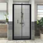 Heizmann Black Bi-Fold Shower Door 1000mm with 1000x1000mm SMC Shower Tray Anthracite