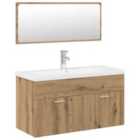 vidaXL 3 Piece Bathroom Furniture Set Artisan Oak Engineered Wood