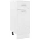 vidaXL Drawer Bottom Cabinet White 30x46x81.5 cm Engineered Wood