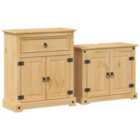 vidaXL 2 Piece Bathroom Furniture Set Corona Solid Wood Pine