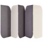 Beliani Acoustic 5 Panel Room Divider SHADY Grey 400 cm 160 cm