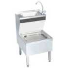 vidaXL Commercial Hand Wash Sink with Faucet Freestanding Stainless Steel