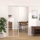 vidaXL Sliding Door ESG Glass And Aluminium 76X205cm White