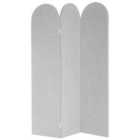 Beliani Acoustic 3 Panel Room Divider SLIMMY Light Grey 120 cm 160 cm