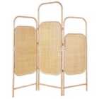 Beliani 3 Panel Room Divider CARPI Natural 166 cm 180 cm