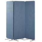 Beliani Acoustic 3 Panel Room Divider STANDI Blue 184 cm 184 cm