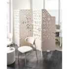 Beliani 4 Panel Room Divider STARRY Light Beige 240 cm 180 cm