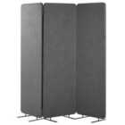 Beliani Acoustic 3 Panel Room Divider STANDI Grey 184 cm 184 cm