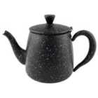 Café Olé Premium Granite Effect Teapot 14 Cups/1.4L/48Oz, 18/10, 18/10 Stainless Steel, Black