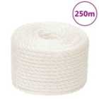 vidaXL Work Rope White 10 mm 250 m Polypropylene