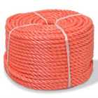 vidaXL Twisted Rope Polypropylene 12 mm 500 m Orange