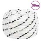 vidaXL Work Rope White 18 mm 50 m Polyester