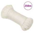 vidaXL Work Rope White 8 mm 250 m Polypropylene