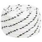 vidaXL Braided Boat Rope White 16 mmx50 m Polyester