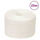 vidaXL Work Rope White 10 mm 25 m Polypropylene