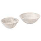 Beliani Set of 2 Bowls SIWA Mango Wood Light Brown