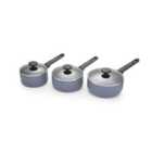 Morphy Richards 3pc Recycled Aluminium Saucepan Set Grey