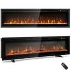 Costway Wall Mounted Recessed Electric Fireplace