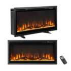 Costway 91 cm Linear Electric Fireplace